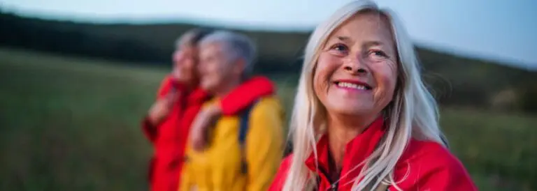 Healthy older woman outdoors