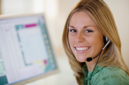 Smiling customer service Agent