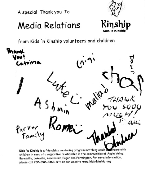 Media Relations teaches Kids n’ Kinship mentors how to better market their program