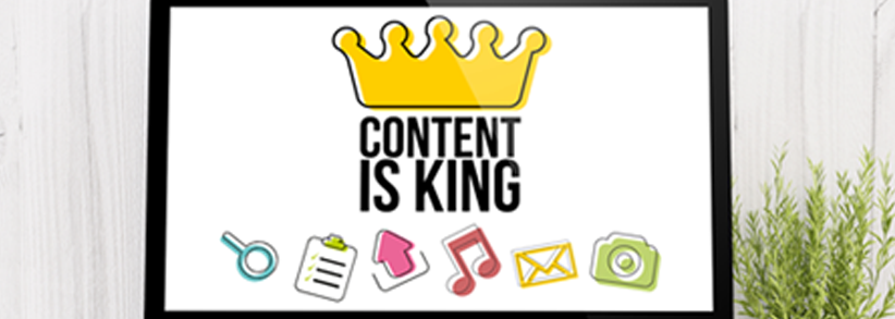 Crown with Content is King for Website Content