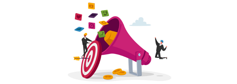 Why is marketing important? Why is marketing important? Megaphone with 2 cartoon figures and bullseye