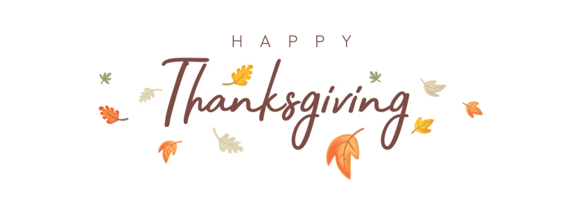 Happy thanksgiving written with leaves in the background