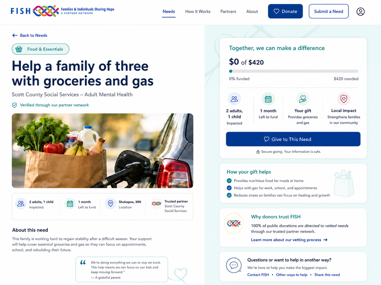 Need detail page
